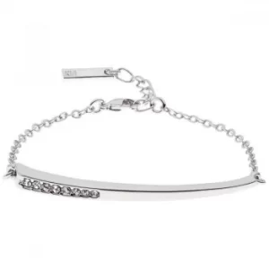 image of Ladies Karen Millen Silver Plated Crystal Shard Bracelet