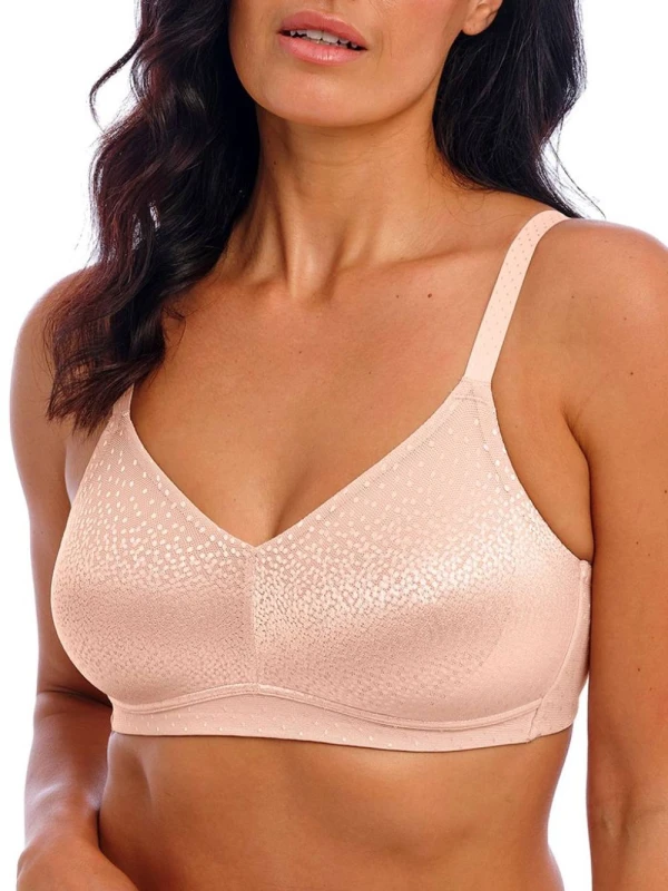 Image of Wacoal Womens Back Appeal Wire Free Bra in Pink Size: 34B Pink Female 34B