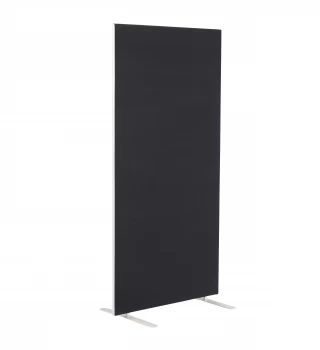 image of 1200W X 1800H Upholstered Floor Standing Screen Straight - Black