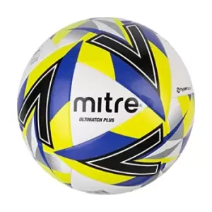 Image of Mitre Ultimatch Plus Match Ball White/Blue/Green/Black 3