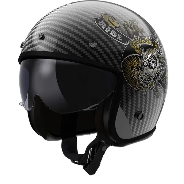 Image of LS2 OF601 Bob II Carbon Custom 06 Jet Helmet Size XS