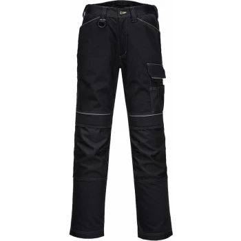 image of Portwest - T601 - Black 32 Regular PW3 Work Trousers Combat Cargo Pants