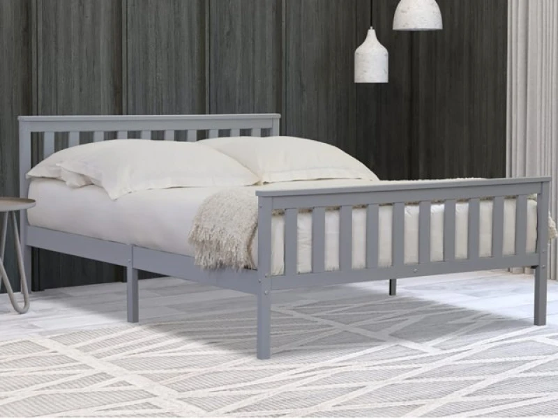 Image of Flintshire Marnel Grey Wooden Bed Frame - 3ft Single