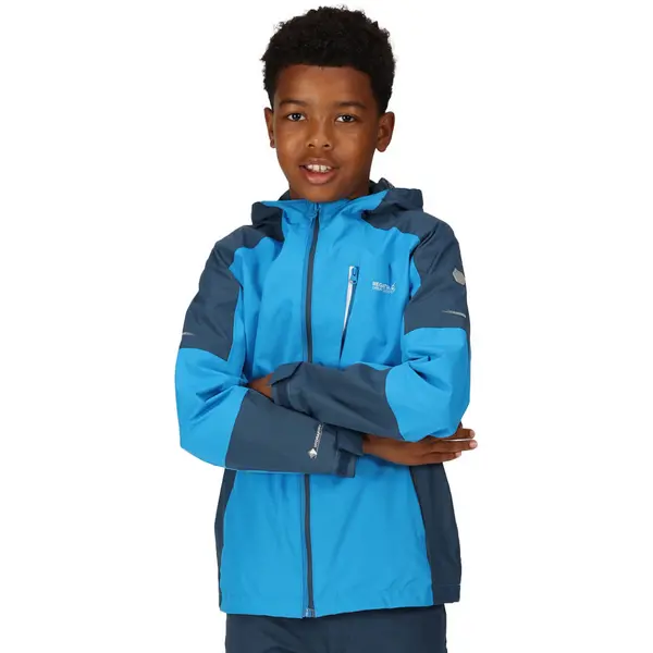 Image of Regatta Boys & Girls Junior Calderdale II Waterproof Coat 11-12 Years - Chest 75-79cm Indigo RKW260-DHE-11