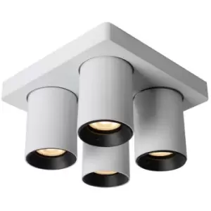 Image of Lucide NIGEL - Ceiling Spotlight - LED Dim to warm - GU10 - 4x5W 2200K/3000K - White