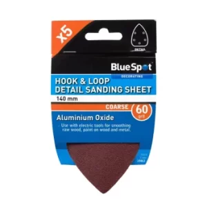 Image of 140MM 5 Pack 60 Grit Detail Sanding Sheets