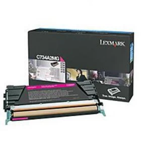 image of Lexmark C734A2MG Magenta Laser Toner Ink Cartridge