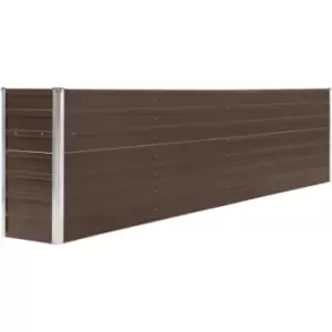Image of Raised Garden Bed 320x40x77cm Galvanised Steel Brown Vidaxl Brown