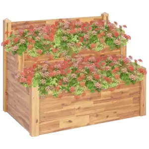 image of Vidaxl 2-tier Garden Planter 110x75x84cm Solid Acacia Wood