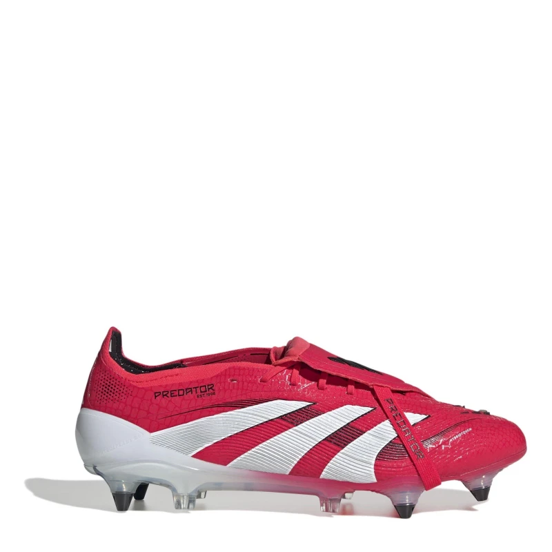 Image of adidas Predator Elite Fold-Over Tongue Adults Soft Ground Football Boots Red/White male 6.5 (40)