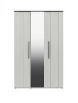 Image of Taylor Part Assembled 3 Door Mirrored Wardrobe