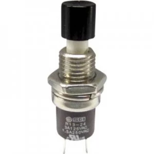 image of SCI R13 24B1 05 BK Pushbutton 250 V AC 1.5 A 1 x OnOff momentary