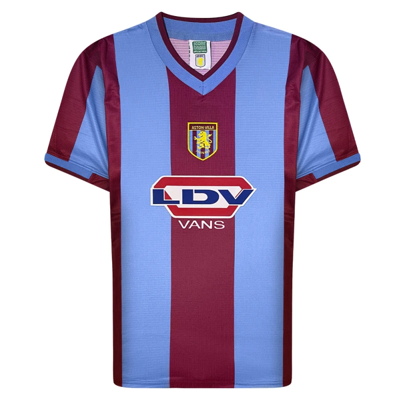 Image of Score Draw Aston Villa 2000 Retro Football Shirt VILLA00HPYSS-M M Mens Sportswear