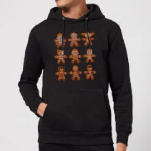 Image of Star Wars Gingerbread Characters Christmas Hoodie - Black