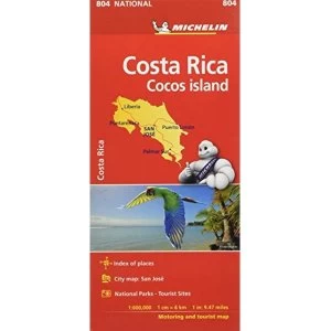 image of Costa Rica National Map 804 Sheet map, folded 2018