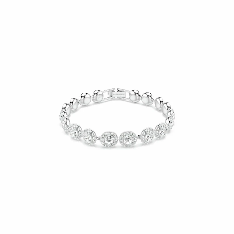 Image of Swarovski Swarovski Rhodium Plated Crystal Una Angelic Tennis Bracelet