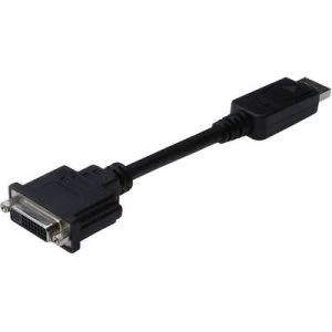 Image of Digitus AK-340409-001-S DisplayPort / DVI Adapter [1x DisplayPort plug - 1x DVI socket 29-pin] Black 15.00 cm