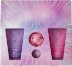 image of Style & Grace Glitz & Glam Glimmer Gift Set Eco Packaging 110ml Body Wash + 110ml Body Lotion + 80g Bath Fizzer + 1 Shower Flower