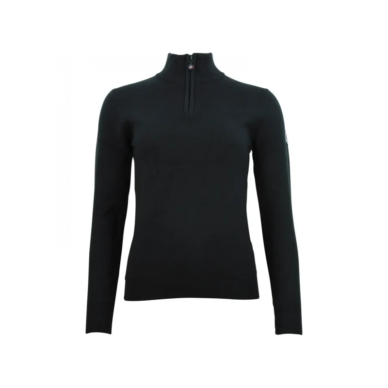 Image of Womens 1/2 zip turtleneck sweater Peak Mountain Acharlito Noir Female L