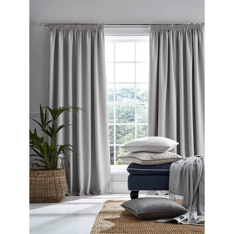 Image of Laura Ashley LA Stephen Steel Curtains Steel unisex 88X90 inch
