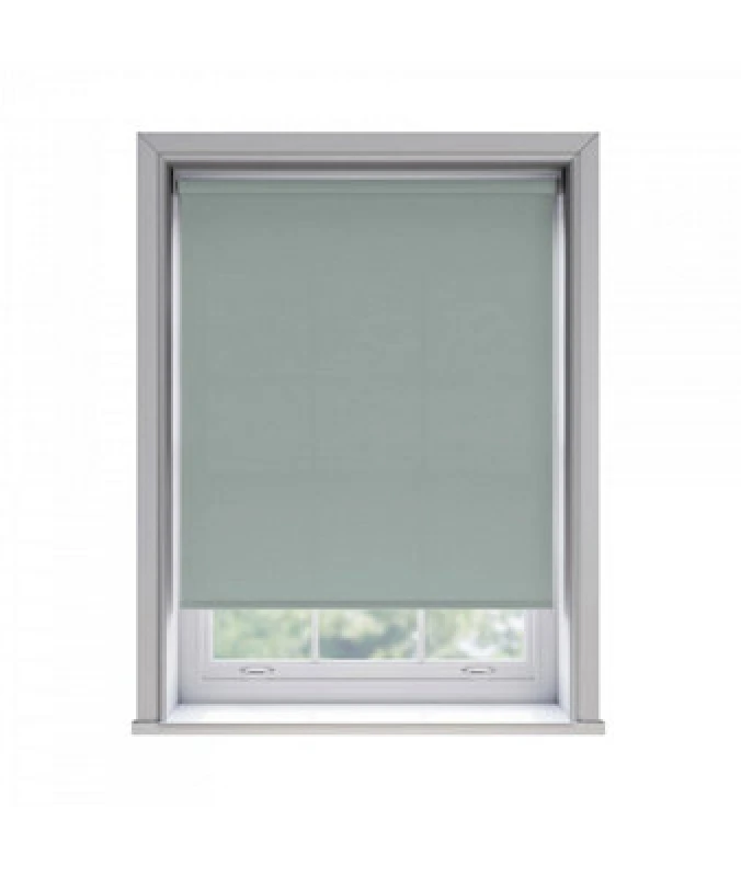 Image of 45Cm No Drill Self Adhesive Duck Egg Blue Thermal Blackout Roller Blind (170Cm Drop)
