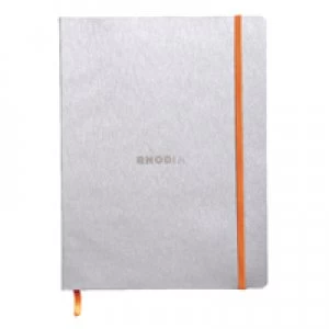 Image of Rhodiarama Soft Cover 190x250mm 160 Pages Silver Notebook 117501C