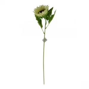 Image of Single Sunflower Spray, Cream Flower, 71cm