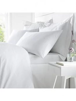Image of Catherine Lansfield Bianca 100% Egyptian Cotton Double Fitted Sheet ; White