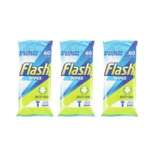 Image of Flash Antibacterial Plus Wipes 180 pack