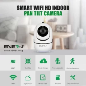 image of Smart WiFi Mini Indoor IP Camera with 270 degree rotation, 1080P, with Auto Tracker, Motion Detection and Night Vision