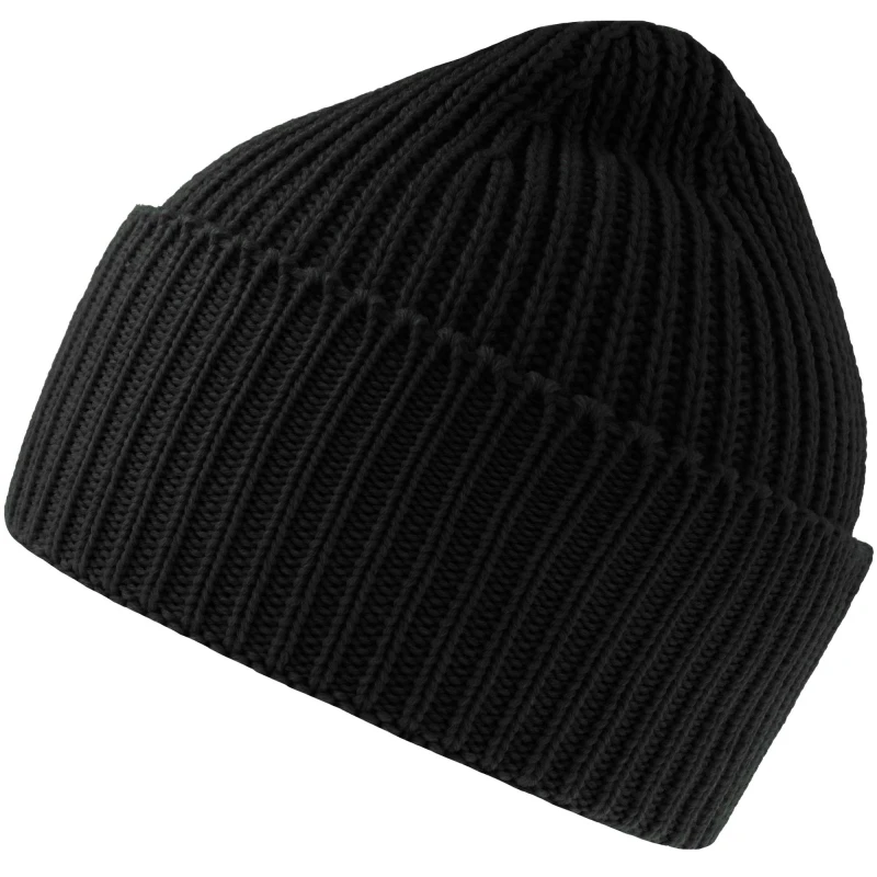 Image of Atlantis Atlantis Men Oak Chunky Knit Beanie in Black One Size Male 5063527805317