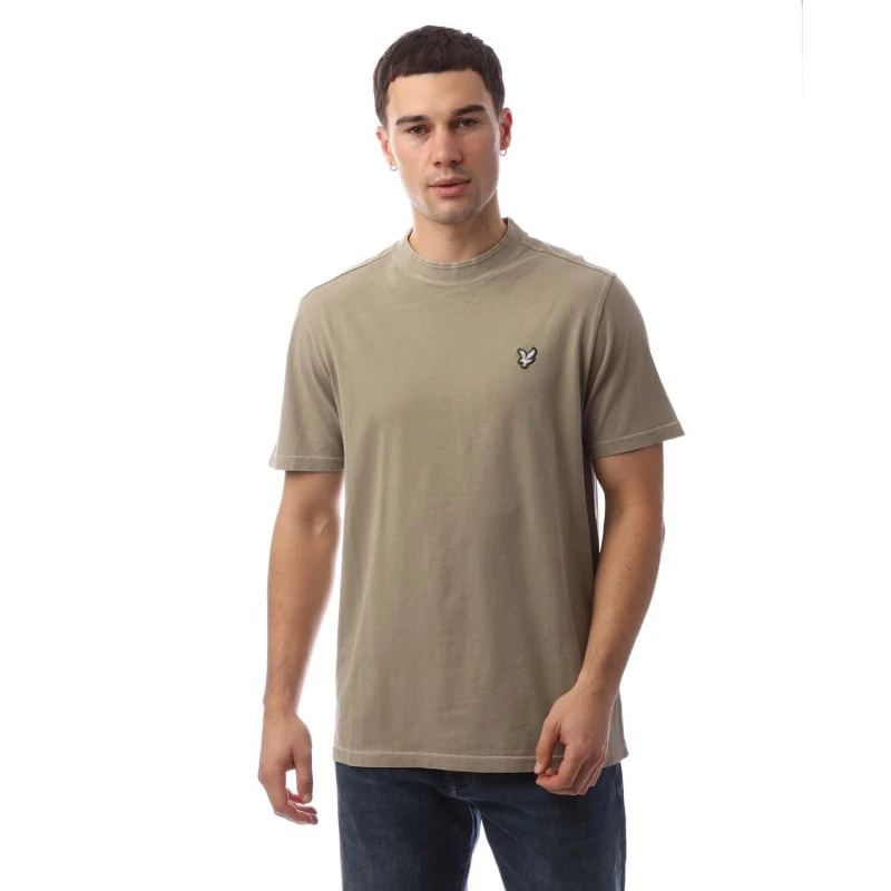 Image of Lyle and Scott Natural Dye Crewneck T-Shirt Beige male XL