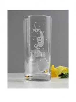 image of Personalised Unicorn Hi Ball Glass