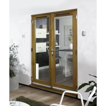Image of Canberra Laminated Oak Pre-Finished French Doorset - 1500mm Wide