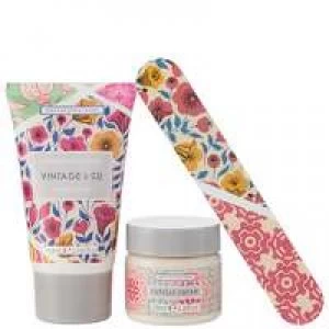 image of Vintage and Co Fabric and Flowers Nail Care Set