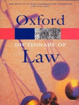Image of A Dictionary of Law by Elizabeth a Martin Paperback