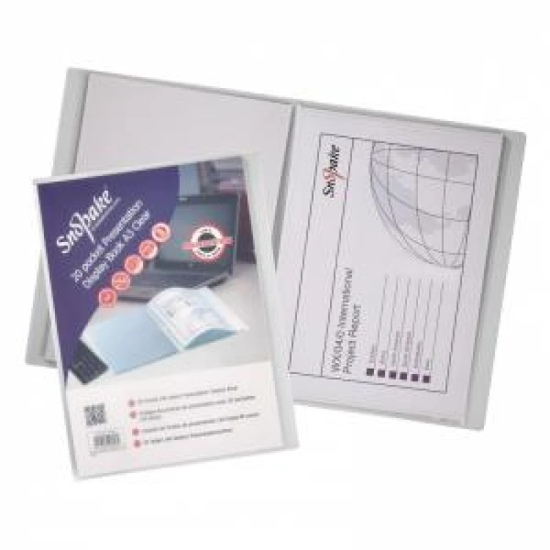 Image of Presentation Display Book 20 pocket 40 sides to view A3 Clear- 1 Book CTST11954