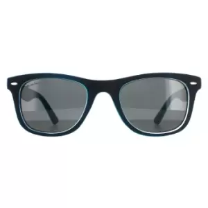 Image of Square Black Blue Rubbertouch Grey Polarized MP41 Sunglasses
