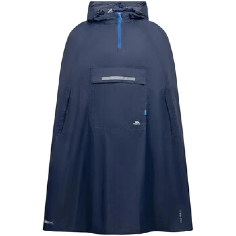 Image of Trespass Mens Qikpac Hooded Waterproof Packaway Poncho in Navy Size: Small Navy Male S