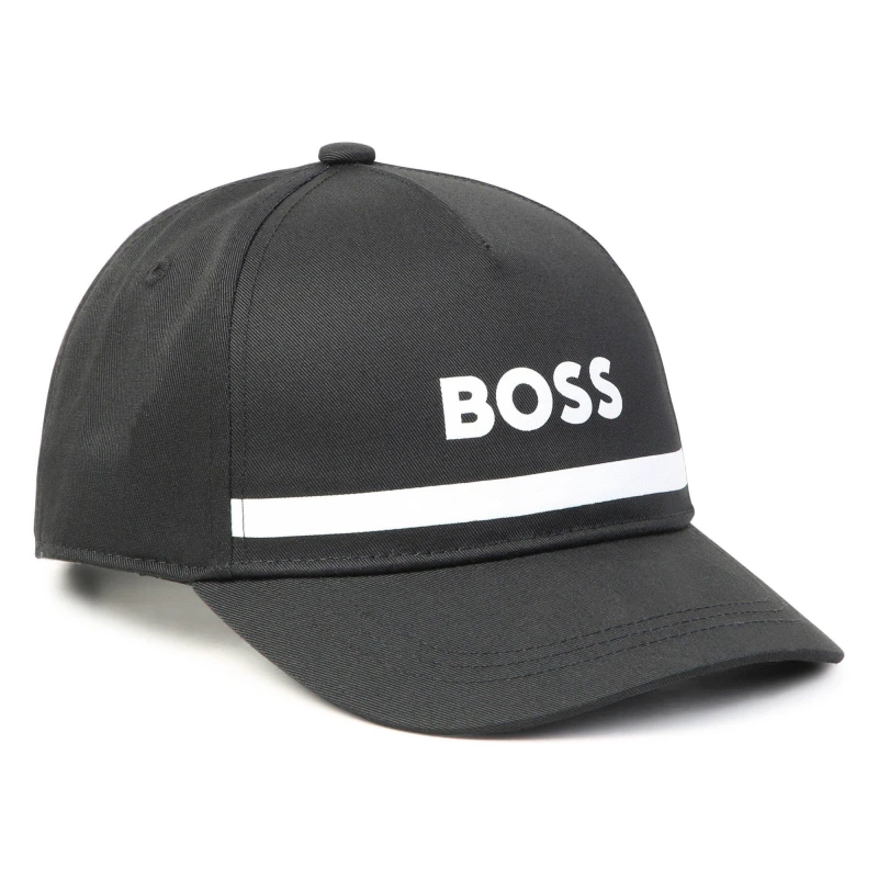 Image of Boss Logo Print Cap Junior Boys - Black Infant