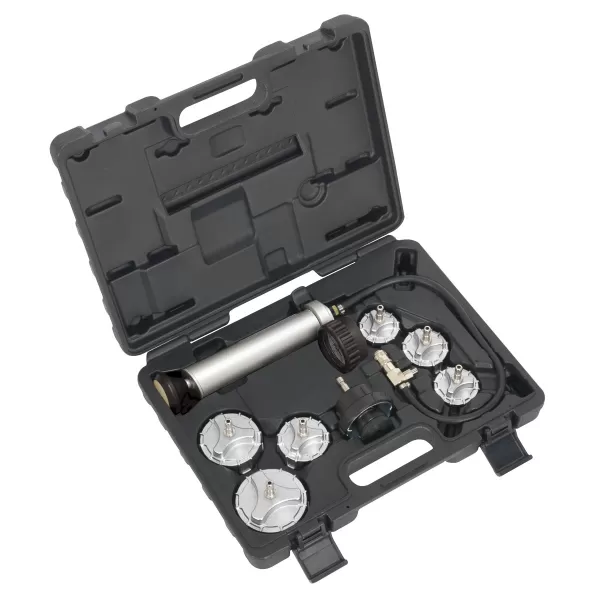 Image of Genuine SEALEY CV0011 Cooling System Pressure Test Kit 7pc - Commercial