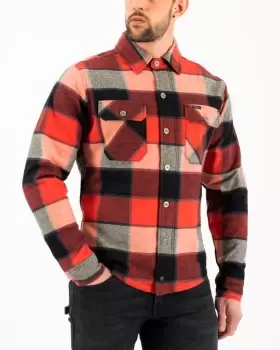 Image of Rokker Boulder Rider Shirt Red Black White 2XL