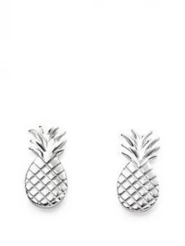 image of The Love Silver Collection Sterling Silver Pineapple Stud Earrings