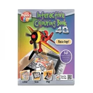 Image of Pukka Fun Interactive Colouring Book 4D Race Day 8420-FUN