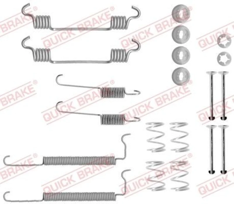 Image of QUICK BRAKE Brake shoe fitting kit QUICK BRAKE 105-0710