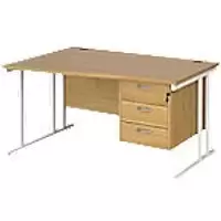Image of Dams International Wave Desk MC14WLP3WHO 1,400 x 725 x 800 - 990 mm