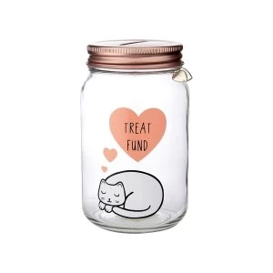 image of Sass & Belle Cutie Cat Treat Fund Money Jar