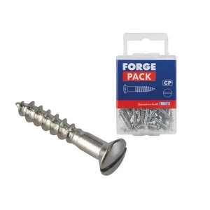 Image of ForgeFix Multi Purpose Screw SL Raised Head Chrome Plated 3.5 x 20mm Forge Pack 45