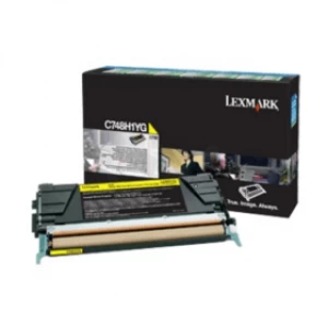 image of Lexmark C748H1YG Yellow Laser Toner Ink Cartridge