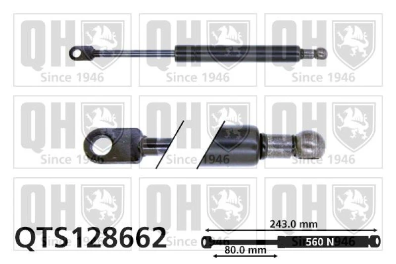 Image of QUINTON HAZELL Gas Spring, rear windscreen QUINTON HAZELL QTS128662